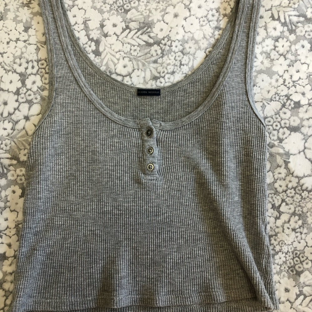 Brandy Melville Grey Crop Top Size Small